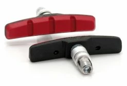 SET DE 4 PATINS DE FREIN V-BRAKE XLC BS-V01 NOIR/ROUGE