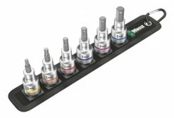 Wera - Set Embouts Allen (6 Pans) - 1/2 Avec Fonction Retenue Vis - 6 Pces