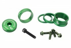 Wolf-tooth Kit De Personnalisation Wolf Tooth Anodized Color Kit (Entretoises De Direction Capot De Direction Vis De Porte-Bidon) Vert