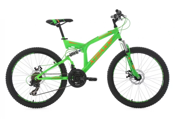 VTT Tout-Suspendu KS Cycling Xtraxx 24'' Shimano Tourney 7V Vert Orange 3 VTT Tout-Suspendu KS Cycling Xtraxx 24'' Shimano Tourney 7V Vert Orange